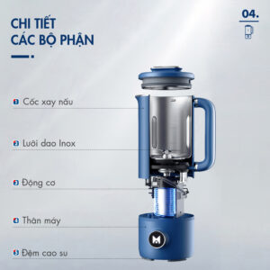 Máy xay nấu đa năng mini dingo dcb600-13
