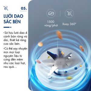 Máy xay nấu đa năng mini dingo dcb600-14