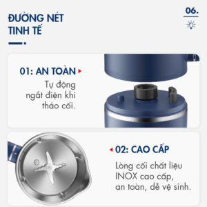 Máy xay nấu đa năng mini dingo dcb600-15