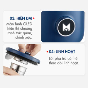 Máy xay nấu đa năng mini dingo dcb600-16