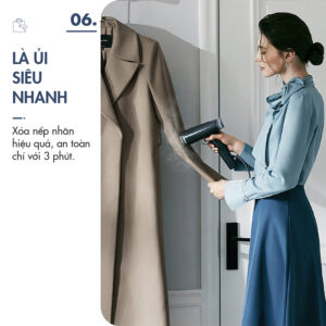 Bàn Là Hơi Nước Cầm Tay DINGO DHS1200 - Cấp Nước Tự Động - Công Suất Lớn, Là Ủi Nhanh - Nhỏ Gọn, Tiện Mang Theo - Ảnh 10