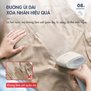 Bàn Là Hơi Nước Cầm Tay DINGO DHS1200 - Cấp Nước Tự Động - Công Suất Lớn, Là Ủi Nhanh - Nhỏ Gọn, Tiện Mang Theo - Ảnh 12