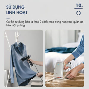 Bàn Là Hơi Nước Cầm Tay DINGO DHS1200 - Cấp Nước Tự Động - Công Suất Lớn, Là Ủi Nhanh - Nhỏ Gọn, Tiện Mang Theo - Ảnh 14