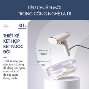 Bàn Là Hơi Nước Cầm Tay DINGO DHS1200 - Cấp Nước Tự Động - Công Suất Lớn, Là Ủi Nhanh - Nhỏ Gọn, Tiện Mang Theo - Ảnh 4