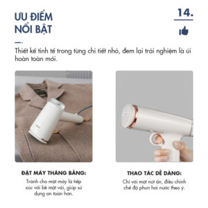 Bàn Là Hơi Nước Cầm Tay DINGO DHS1200 - Cấp Nước Tự Động - Công Suất Lớn, Là Ủi Nhanh - Nhỏ Gọn, Tiện Mang Theo - Ảnh 20