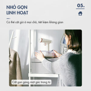 Bàn Là Hơi Nước Cầm Tay DINGO DHS1200 - Cấp Nước Tự Động - Công Suất Lớn, Là Ủi Nhanh - Nhỏ Gọn, Tiện Mang Theo - Ảnh 8