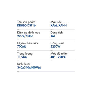 Nồi Chiên Hơi Nước DINGO DSF16 29