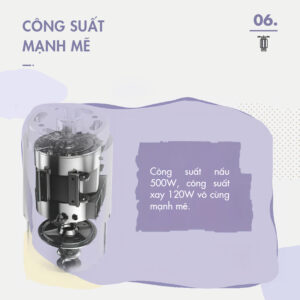 Máy xay nấu đa năng mini Dingo Dcb500-13