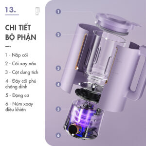 Máy xay nấu đa năng mini Dingo Dcb500-24