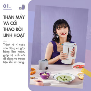 Máy xay nấu đa năng mini Dingo Dcb500-04