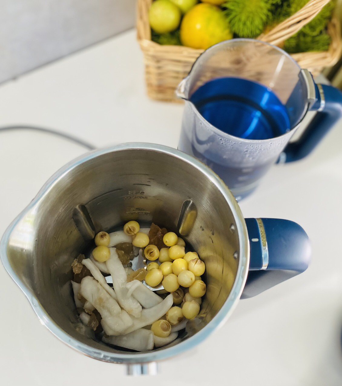 công thức làm sữa dừa hạt sen hoa đậu biếc bằng máy làm sữa hạt DINGO DCB600