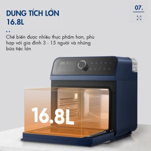Nồi Chiên Hơi Nước DINGO DSF16 PRO - Công Nghệ Mới Hấp Chiên Kết Hợp - Dung tích 16,8L - Phụ Kiện Trục Xiên Quay & Lồng Đảo - Công Suất 2250W - Ảnh 12