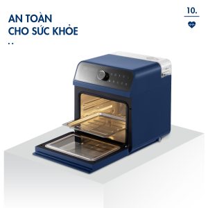 Nồi Chiên Hơi Nước DINGO DSF16 PRO - Công Nghệ Mới Hấp Chiên Kết Hợp - Dung tích 16,8L - Phụ Kiện Trục Xiên Quay & Lồng Đảo - Công Suất 2250W - Ảnh 17