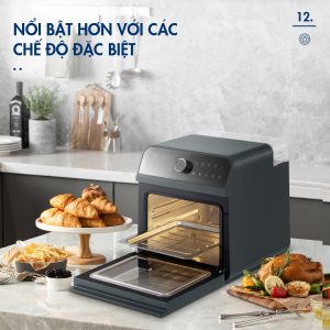 Nồi Chiên Hơi Nước DINGO DSF16 PRO - Công Nghệ Mới Hấp Chiên Kết Hợp - Dung tích 16,8L - Phụ Kiện Trục Xiên Quay & Lồng Đảo - Công Suất 2250W - Ảnh 23