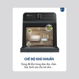 Nồi Chiên Hơi Nước DINGO DSF16 PRO - Công Nghệ Mới Hấp Chiên Kết Hợp - Dung tích 16,8L - Phụ Kiện Trục Xiên Quay & Lồng Đảo - Công Suất 2250W - Ảnh 26