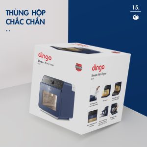 Nồi Chiên Hơi Nước DINGO DSF16 PRO - Công Nghệ Mới Hấp Chiên Kết Hợp - Dung tích 16,8L - Phụ Kiện Trục Xiên Quay & Lồng Đảo - Công Suất 2250W - Ảnh 33