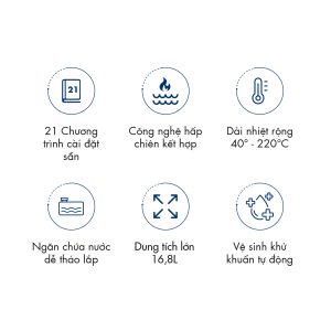 Nồi Chiên Hơi Nước DINGO DSF16 PRO - Công Nghệ Mới Hấp Chiên Kết Hợp - Dung tích 16,8L - Phụ Kiện Trục Xiên Quay & Lồng Đảo - Công Suất 2250W - Ảnh 3