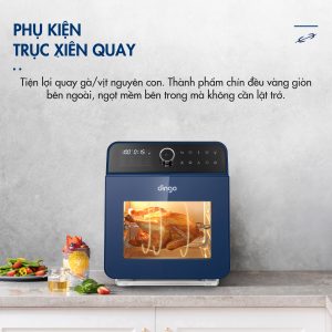 Nồi Chiên Hơi Nước DINGO DSF16 PRO - Công Nghệ Mới Hấp Chiên Kết Hợp - Dung tích 16,8L - Phụ Kiện Trục Xiên Quay & Lồng Đảo - Công Suất 2250W - Ảnh 4